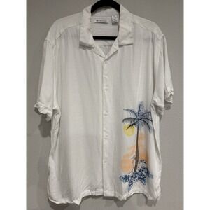 CUBAVERA Men's Short Sleeve Lightweight‎ Button-Up Regular Fit XL Island Resort